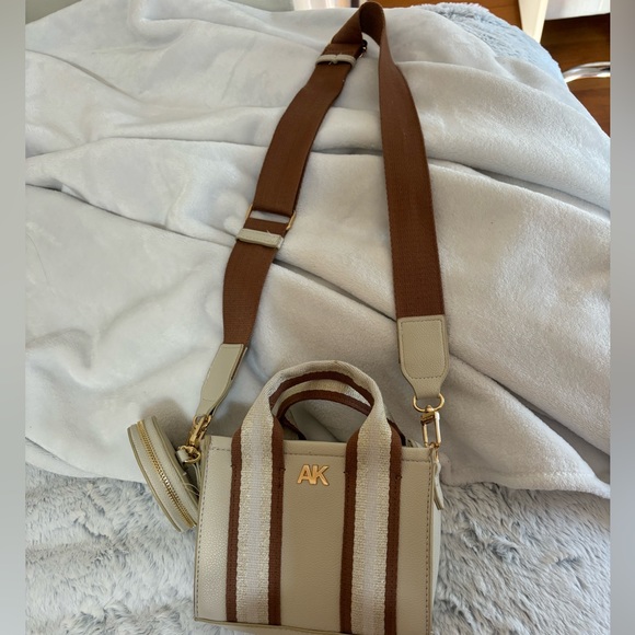 Anne Klein Small Leather Crossbody Convertible Handbag - Picture 2 of 6